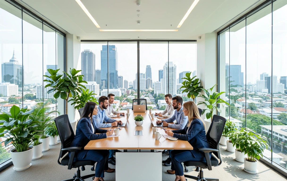 Collaborative office environment in Bangkok